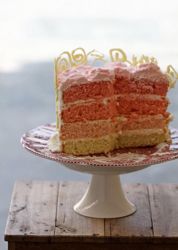 Ombre ... Almond Layered Cream Cake 3