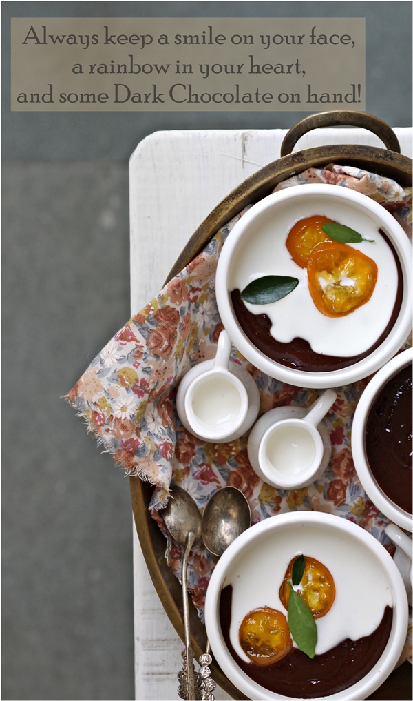 Dark Chocolate & Kumquat Creme Pots 