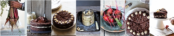 Dark Chocolate Beetroot Cake with Peanut Butter Filling  