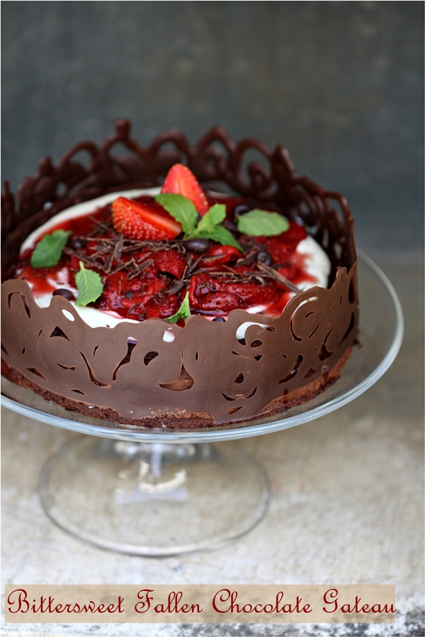 Bittersweet Fallen Chocolate Gateau