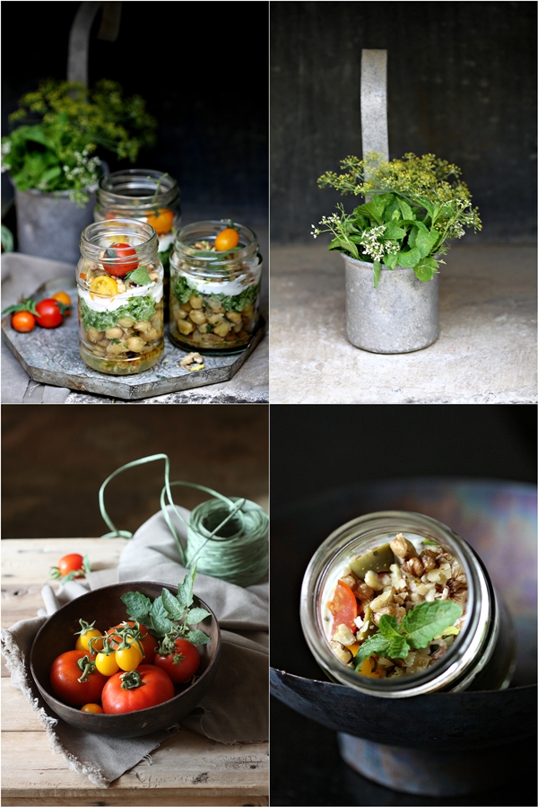 Minty Chickpea Yogurt Parfaits 