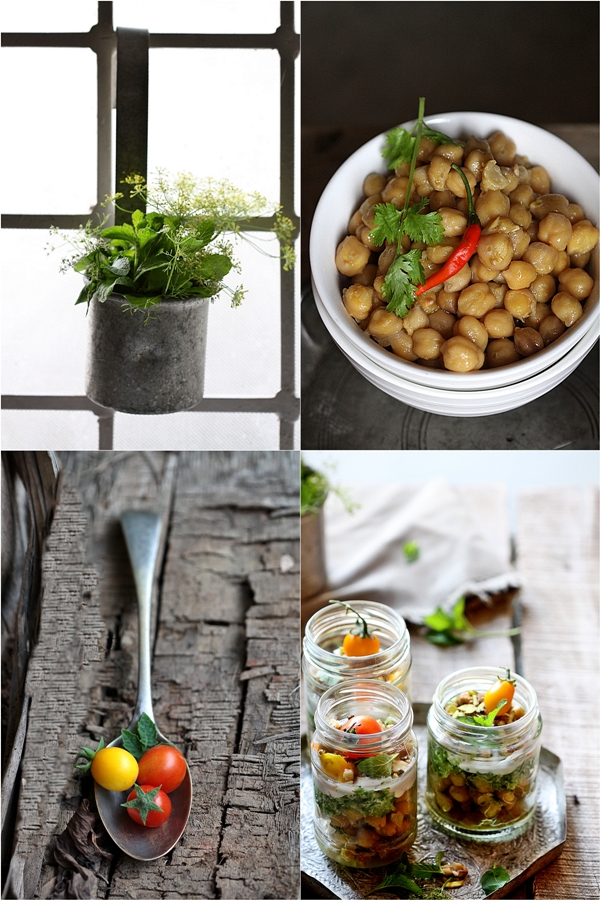 Minty Chickpea Yogurt Parfaits 