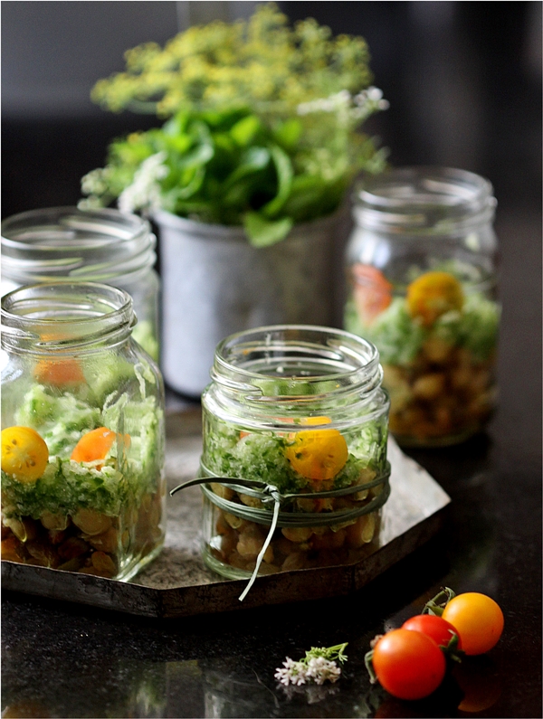 Minty Chickpea Yogurt Parfaits 