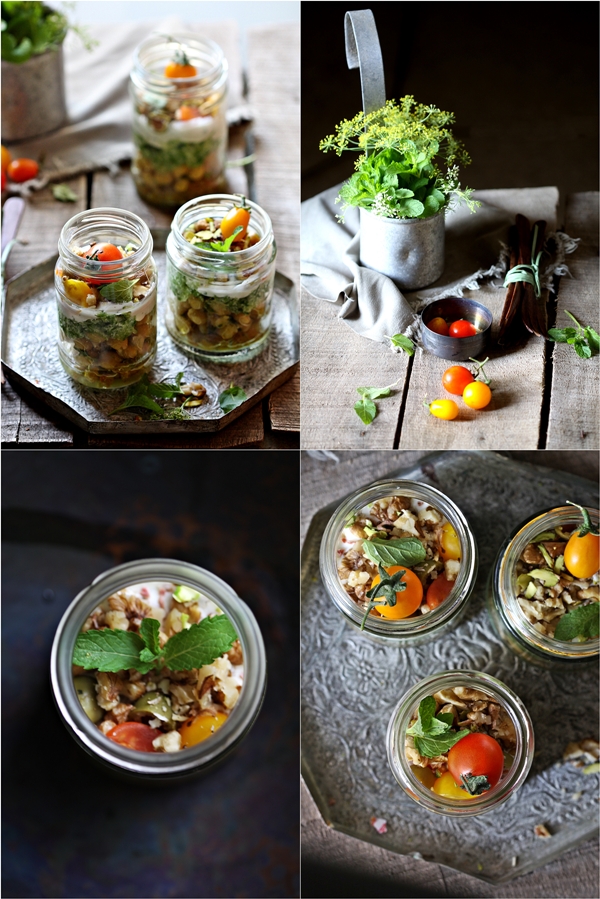 Minty Chickpea Yogurt Parfaits 