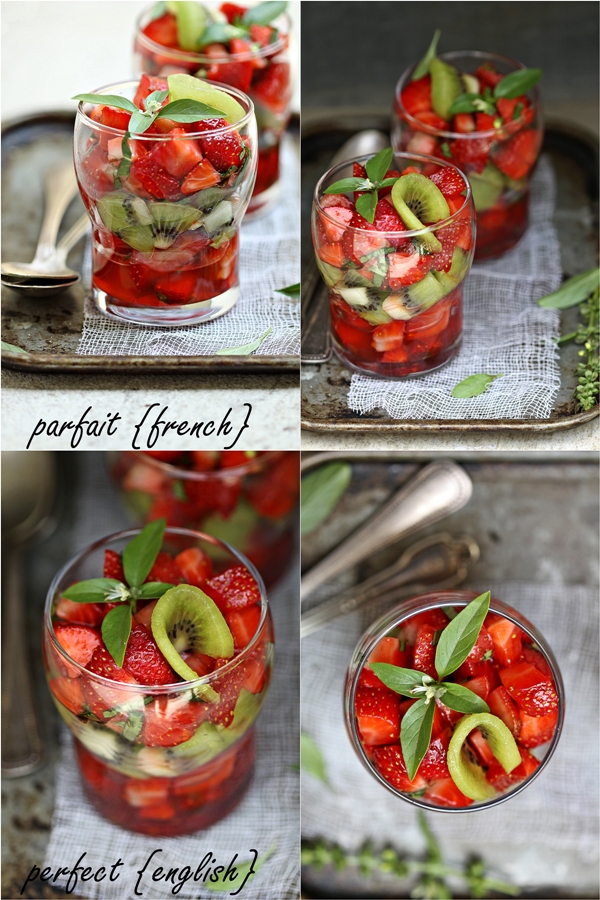 Strawberry, Kiwi, Basil Parfaits 