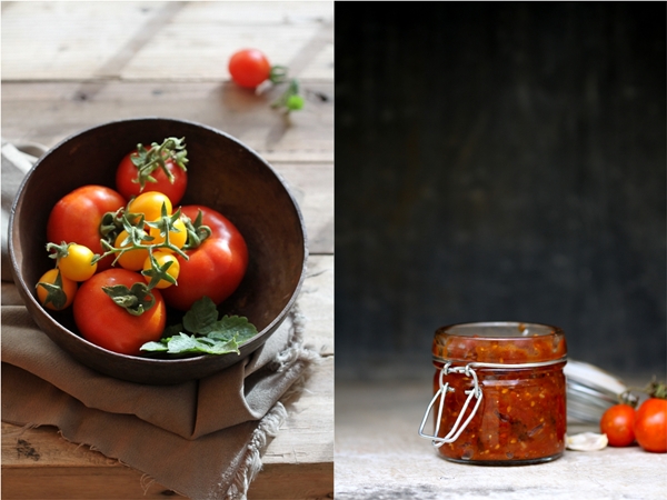 Spicy vine tomato relish