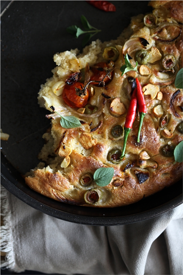 Whole wheat focaccia