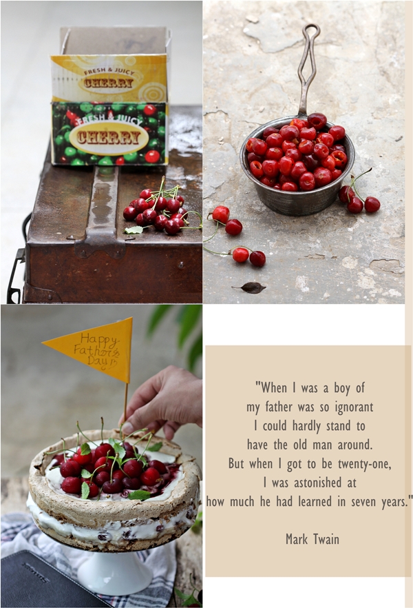 Walnut Meringue & Cherry Gateau 