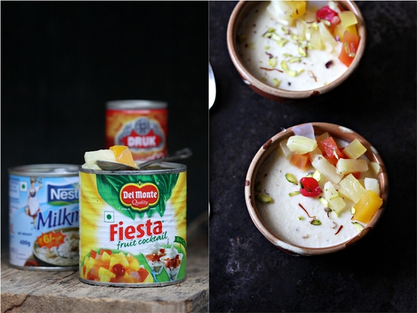 Phirni Custard with Mixed Fruits 