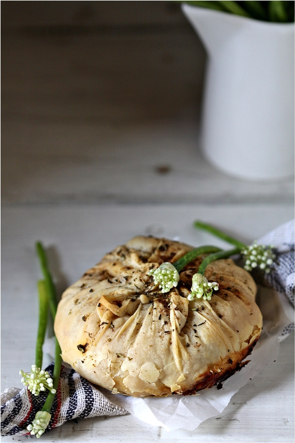 Lighter Chicken Pot Pies with homemade phyllo 