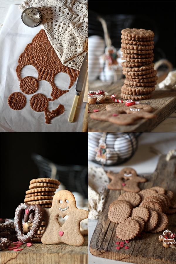 Gingerbread men,  Doily Cookies & Chocolate Pretzels for the Cookie Swap 2013 