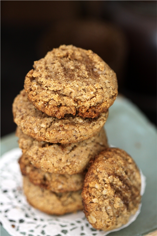 Amaranth Oat Walnut Ginger Cookies 