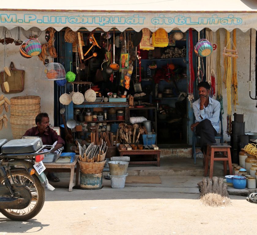 Shopping in Karaikudi, Chettinad, South India 