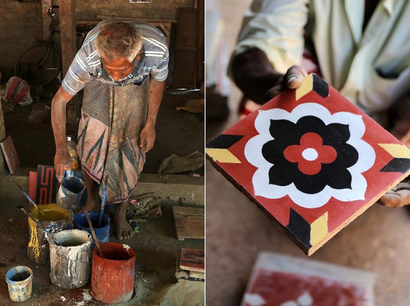 Athangudi Tiles, Karaikudi, Chettinad, South India