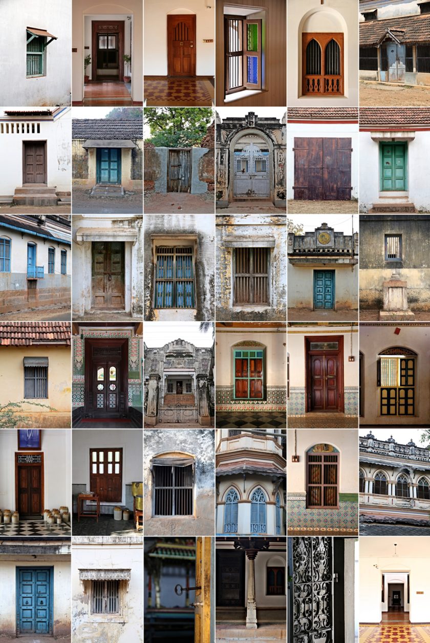 Doors and windows of Karaikudi, Chettinad, South India 