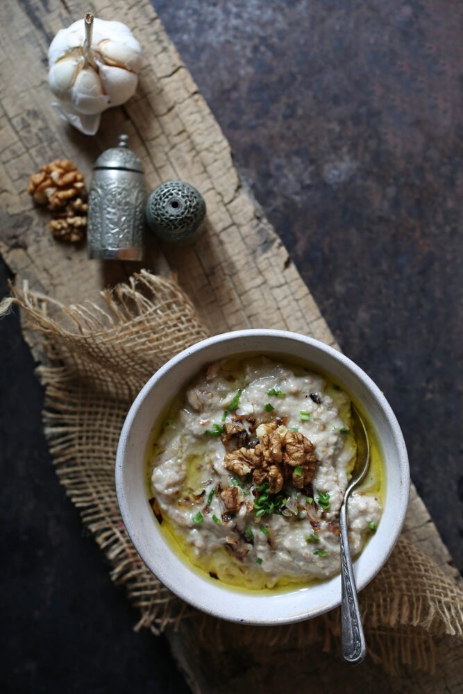 Persian Roasted Eggplant Walnut Dip