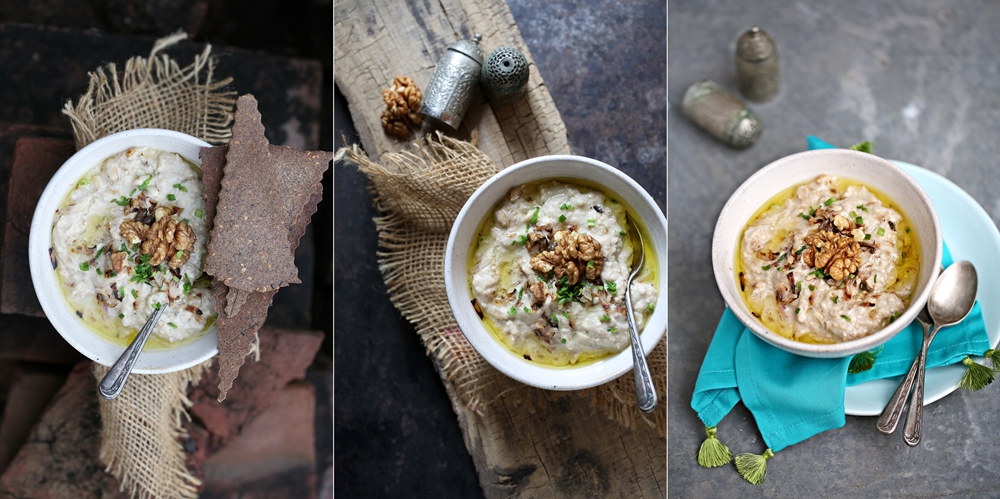 Persian Roasted Eggplant  Walnut Dip
