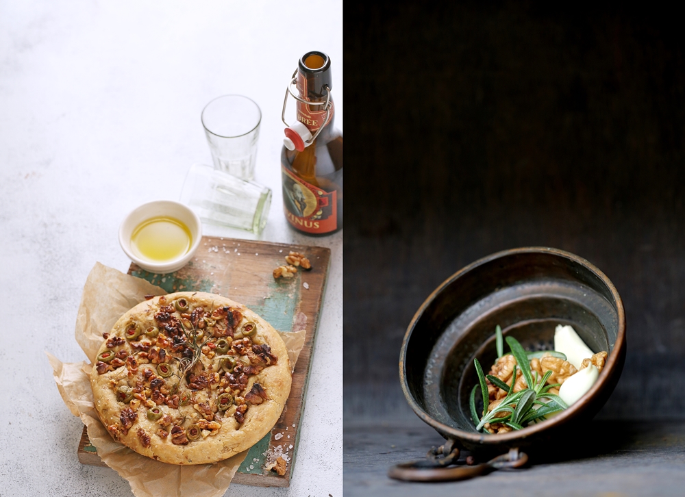 Olive Oil Walnut Garlic Rosemary Foccacia 