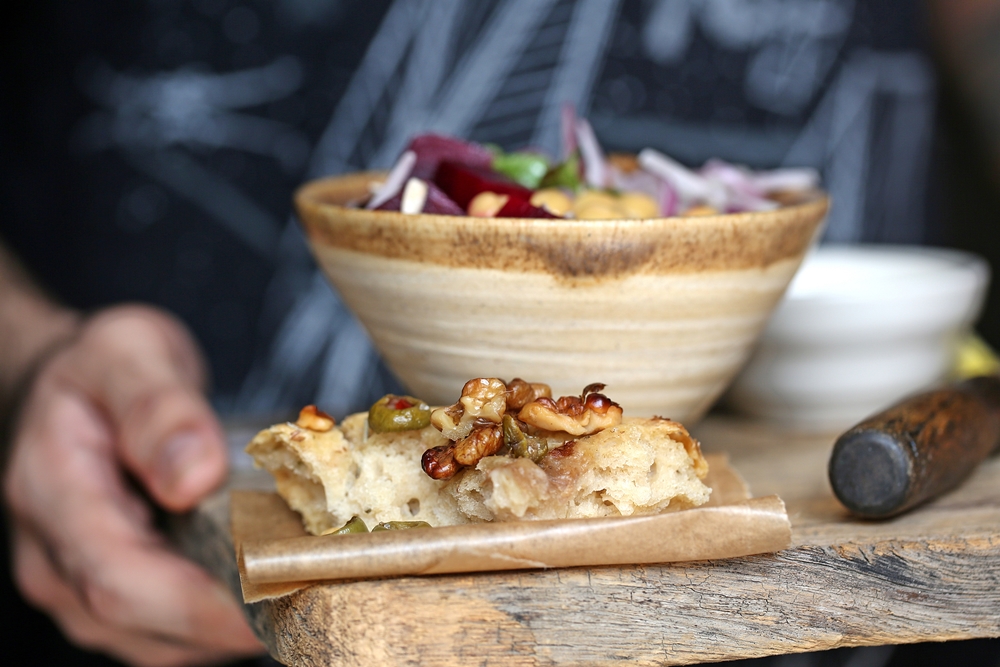 Olive Oil Walnut Garlic Rosemary Foccacia 