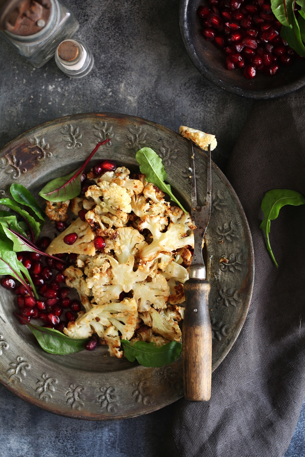 Roasted cauliflower salad