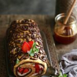 Strawberry Almond Roulade with a Burnt Honey Mascarpone