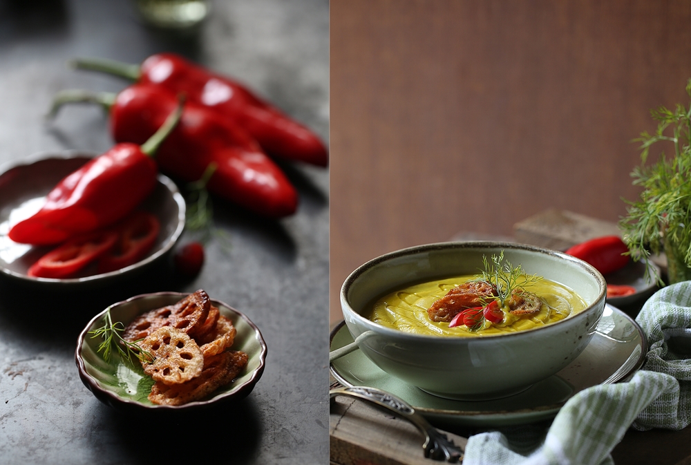 Pumpkin Green Garlic Turmeric Soup