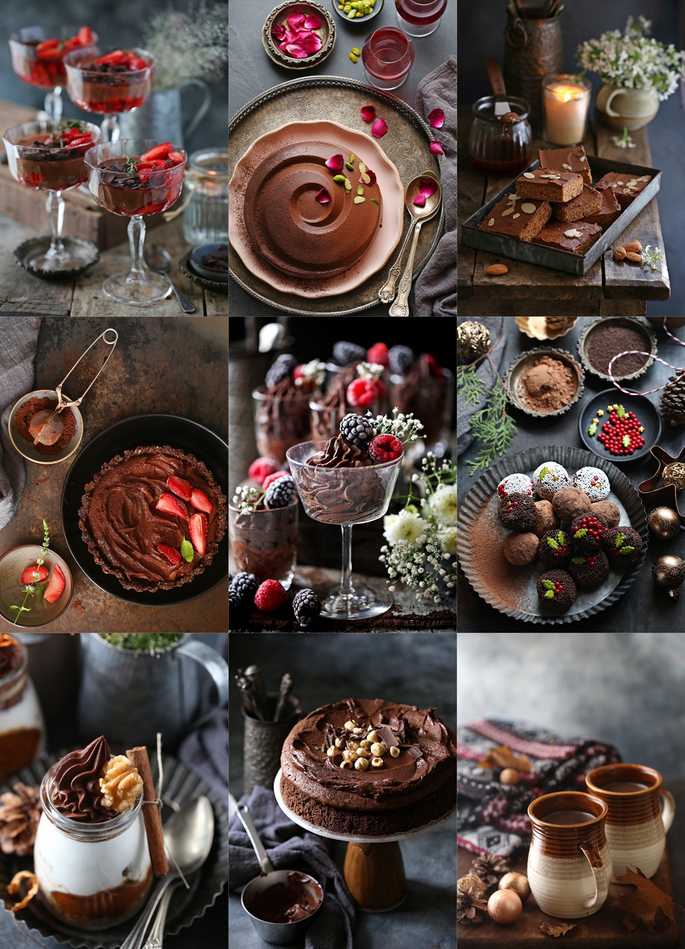 Desserts with chocolate
