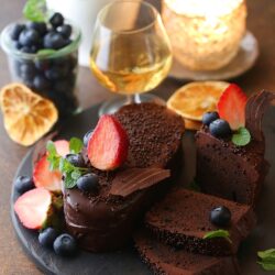 Petite Eggless Triple Chocolate Orange Cakes 1