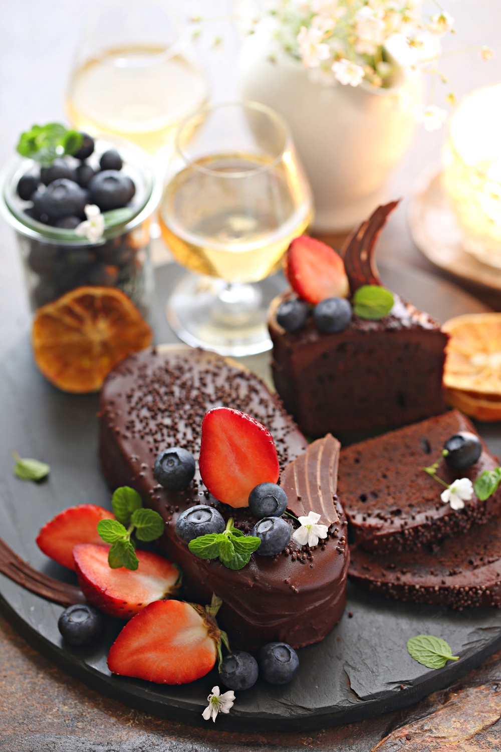 Petite Eggless Triple Chocolate Orange Cakes 2