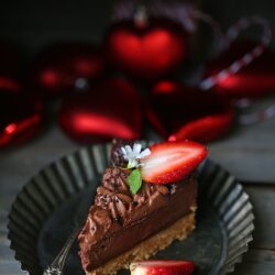 Best Ever Eggless Baked Chocolate Cheesecake 3
