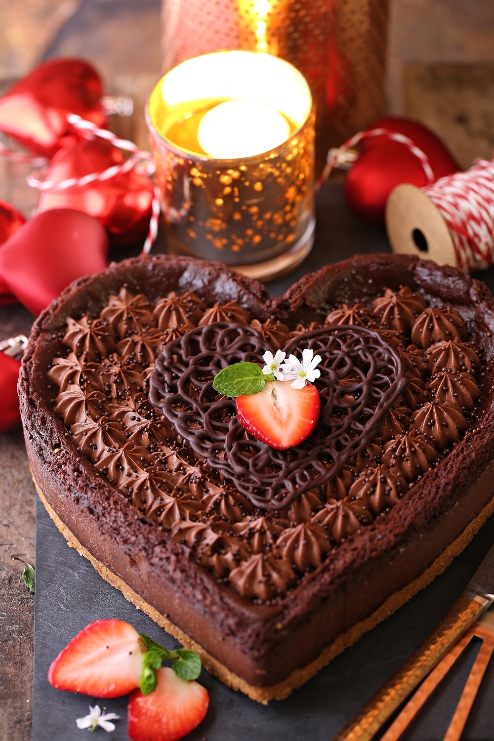 Best Ever Eggless Baked Chocolate Cheesecake