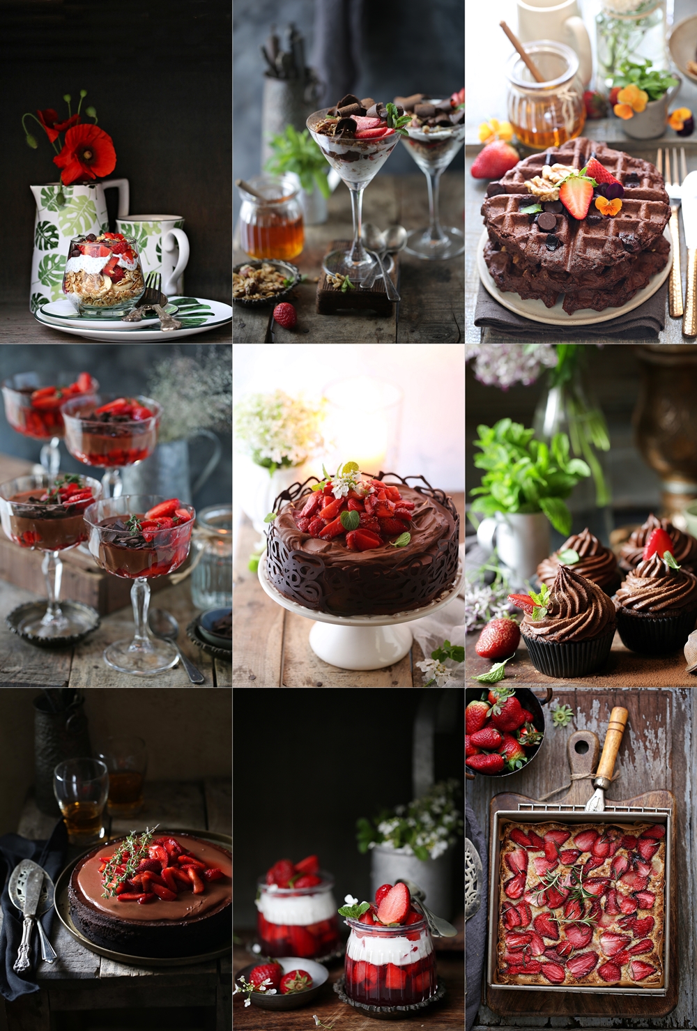 Strawberries in dessert, Desserts with strawberries