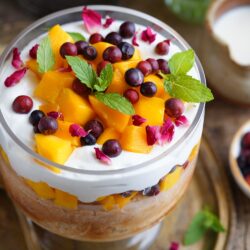 Eggless Mango Phalsa Tres Leches CakeLeches
