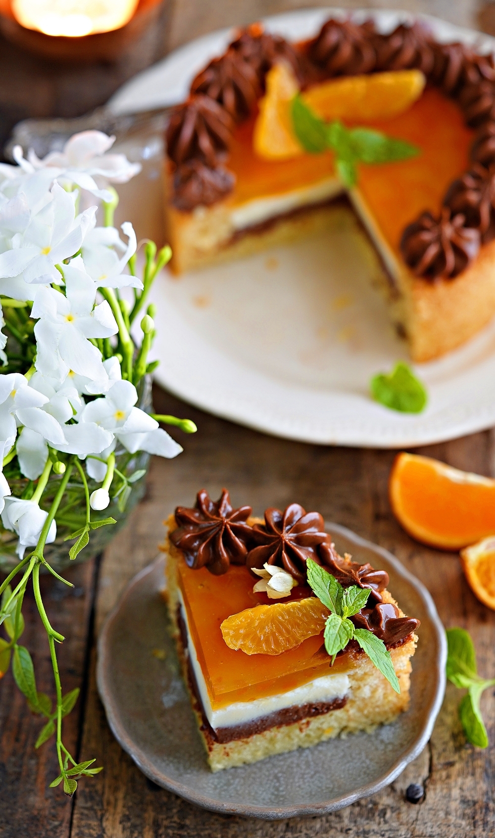 Eggless Chocolate Orange Cavity Cake
