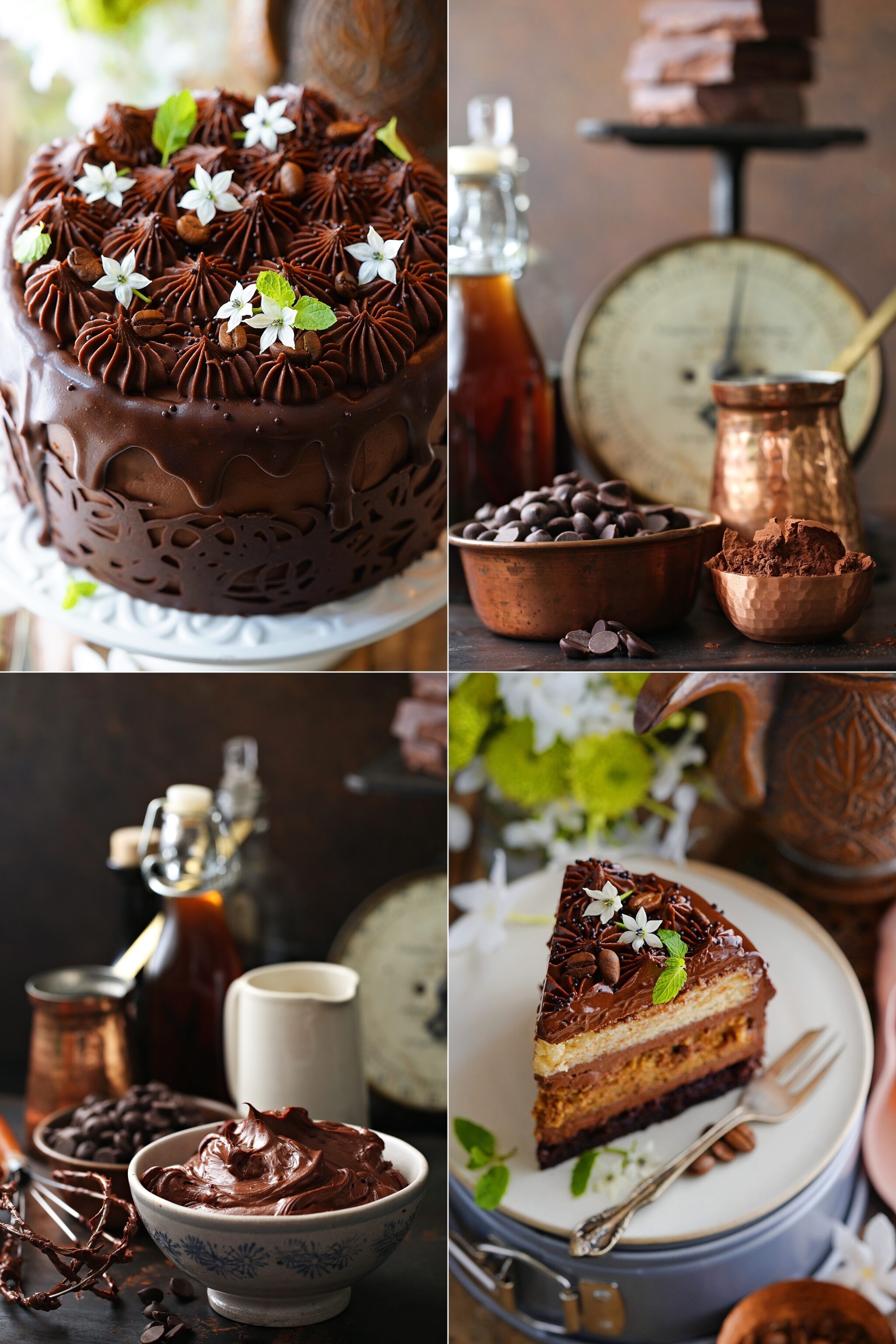 Eggless Chocolate Coffee Layered Cake