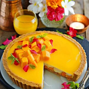 No bake Mango Mascarpone Tart