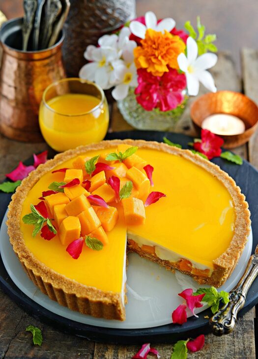 No bake Mango Mascarpone Tart