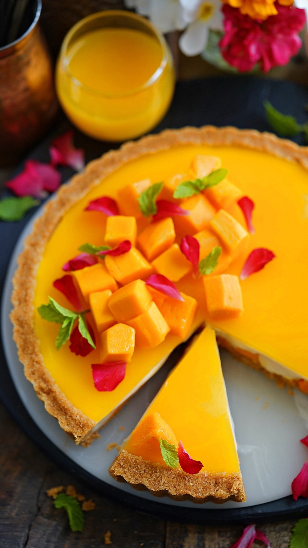No bake Mango Mascarpone Tart