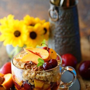 Quick Delicious Stone Fruit Crumble … dessert for breakfast or breakfast for dessert!