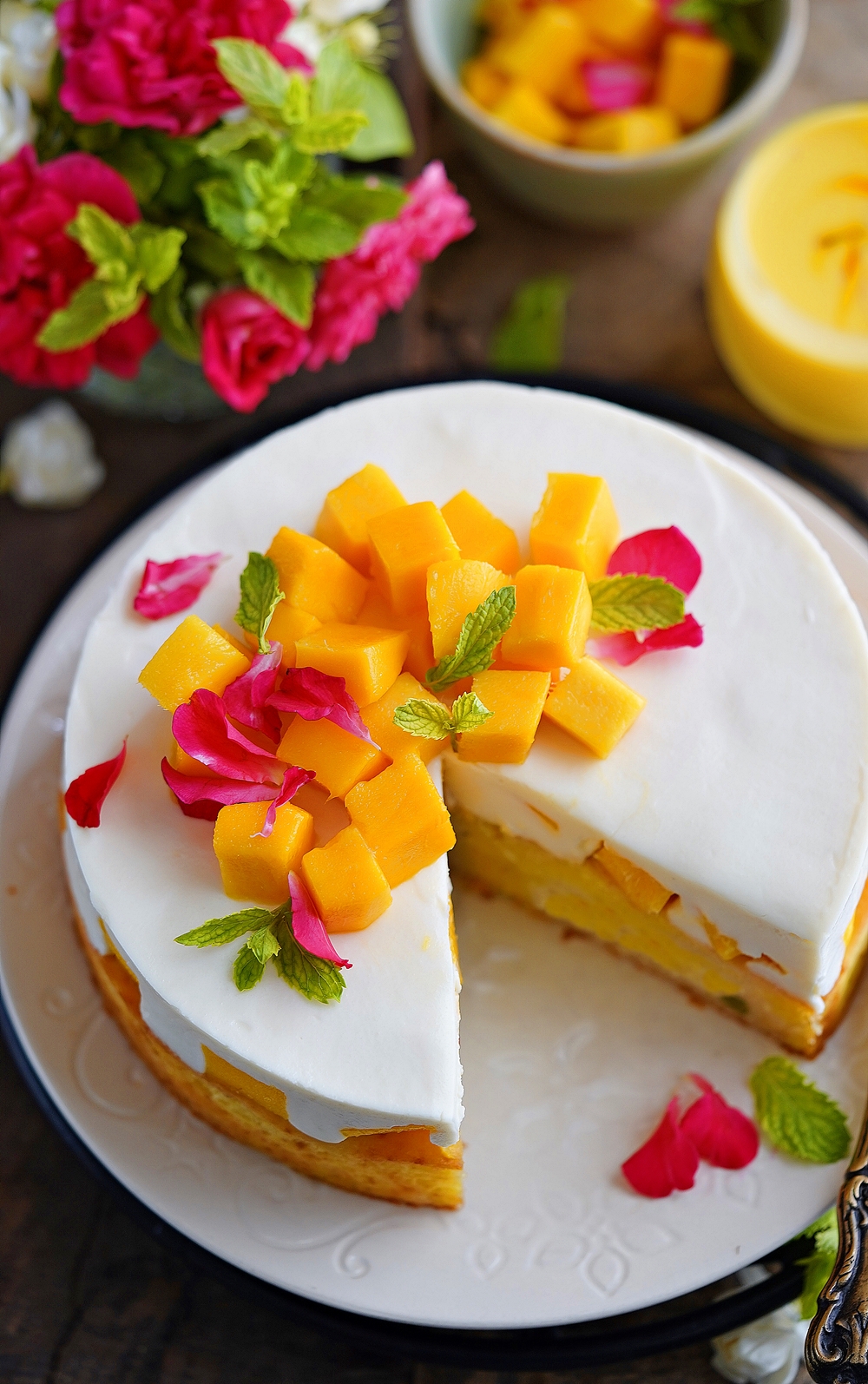 Eggless Mango Cake - Bake with Shivesh