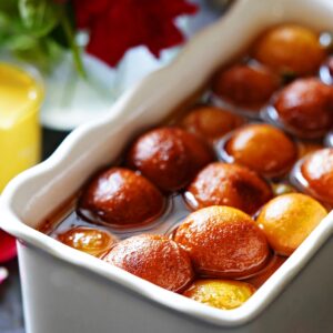 Angoori Kesari Gulab Jamuns