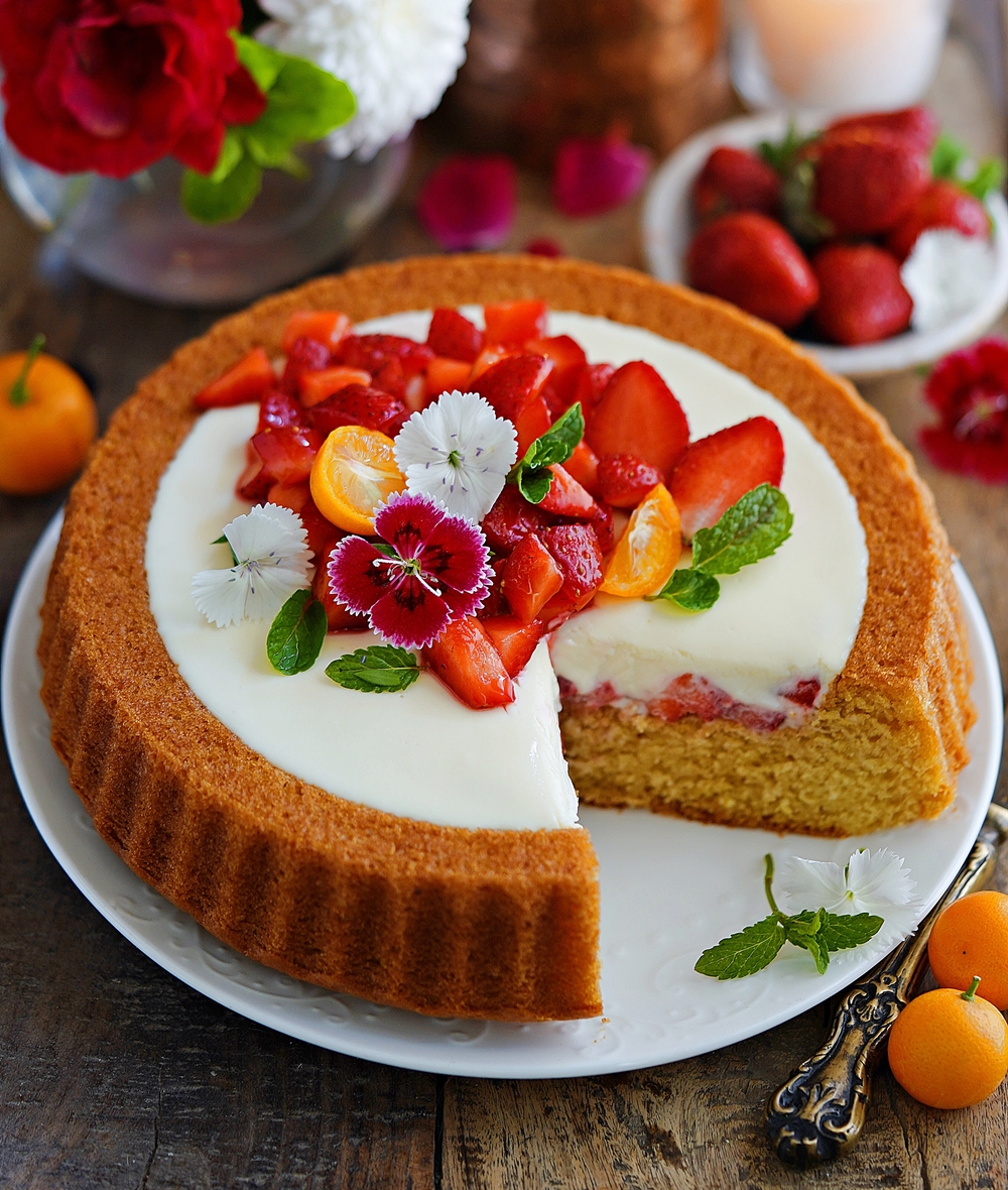 Strawberry Orange Tart Cake
