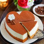 Eggless Tiramisu Heart Cake