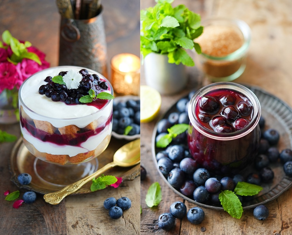 Eggless Blueberry Cheesecake Trifle ... 6 layers of deliciousness 3 Eggless Blueberry Cheesecake Trifle