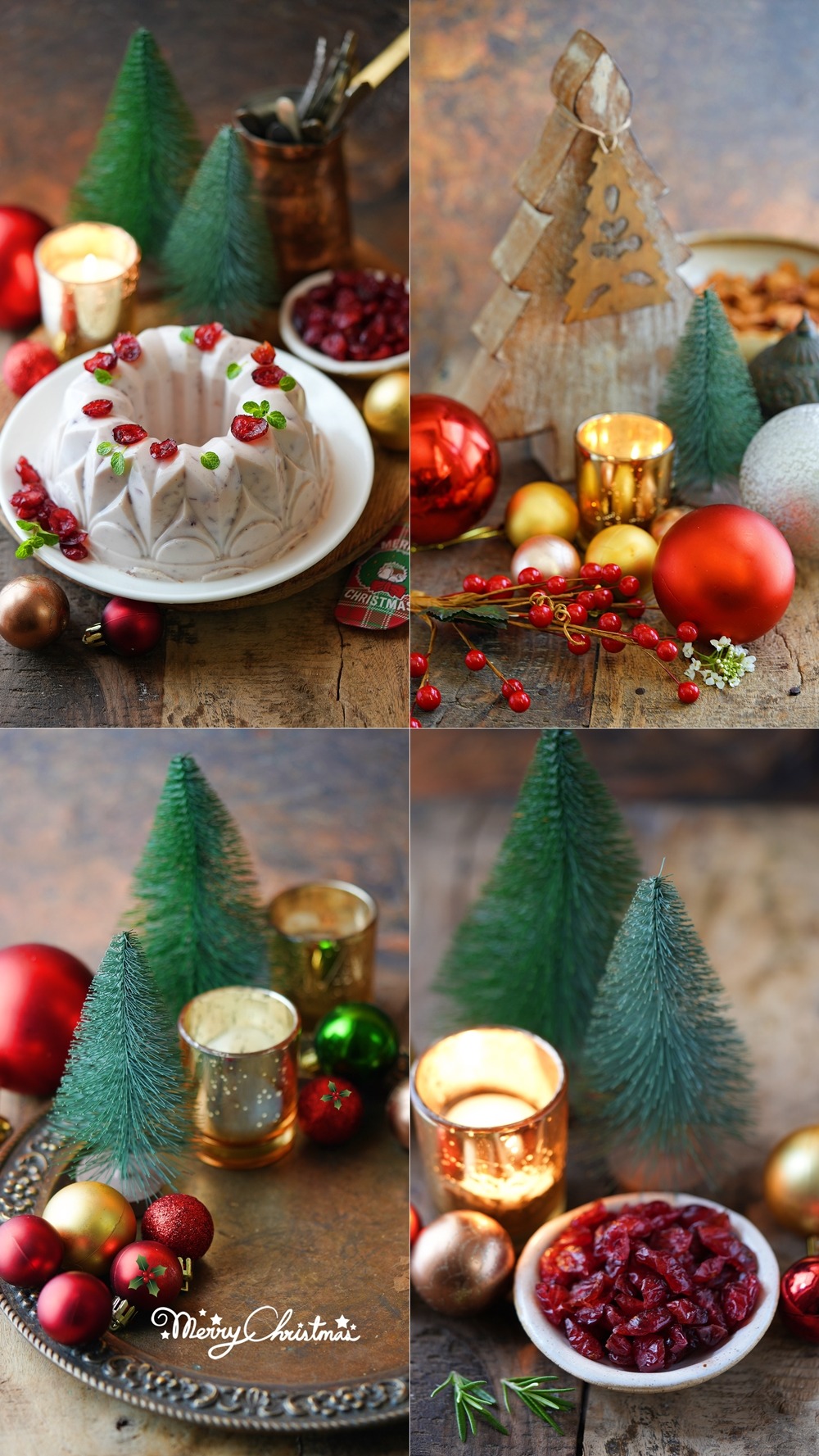 Cranberry Christmas Coconut Flan 