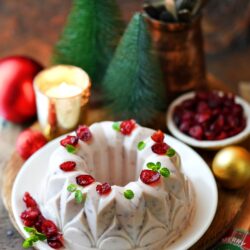 Cranberry Christmas Coconut Flan