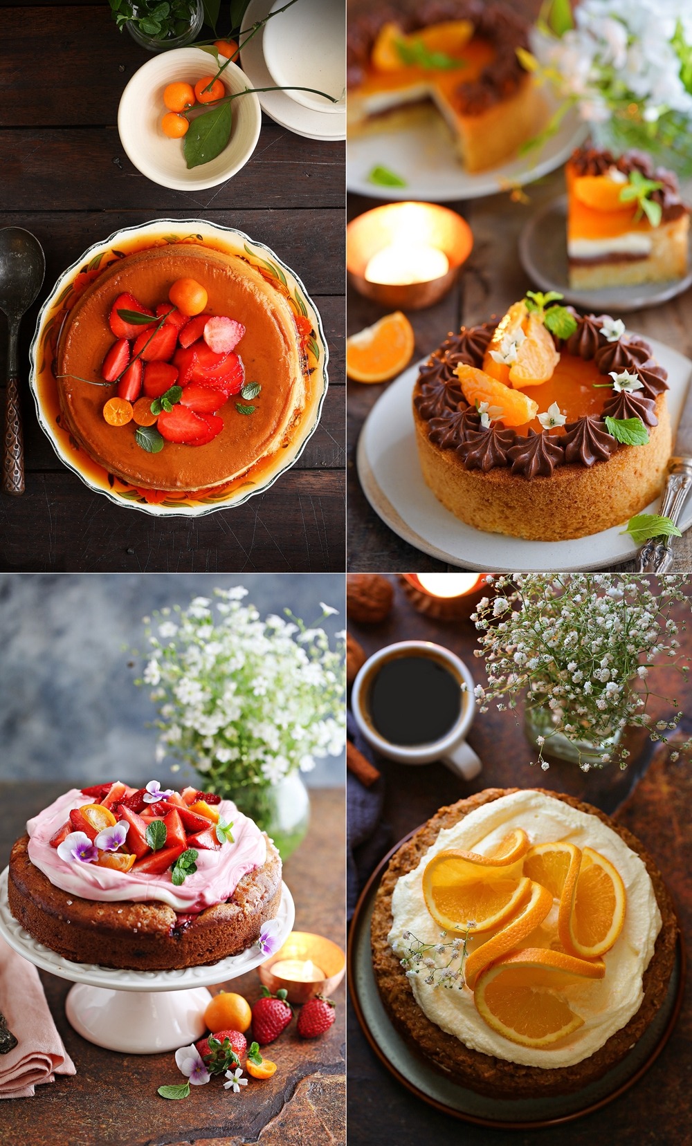 Naturally flavoured orange desserts