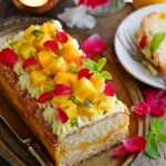 Eggless Coconut Lime Mango Cake