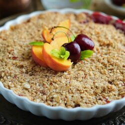 Peach Cherry Crumble