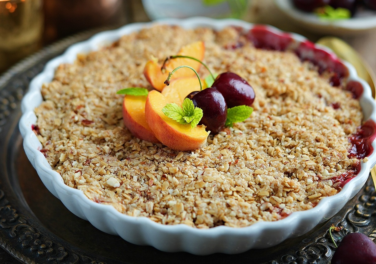 Peach Cherry Crumble